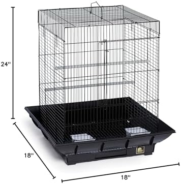 Prevue Hendryx SP850B/B Clean Life Cockatiel Cage, Black, 1/2"