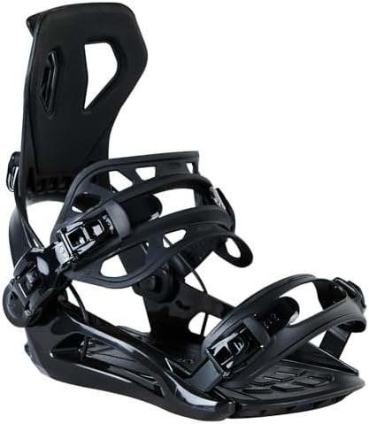 XCMAN Rear Step in Style Snowboard Bindings Lightweight Rear Entry All-Mountain Bindings for Men Women Easy in and Out