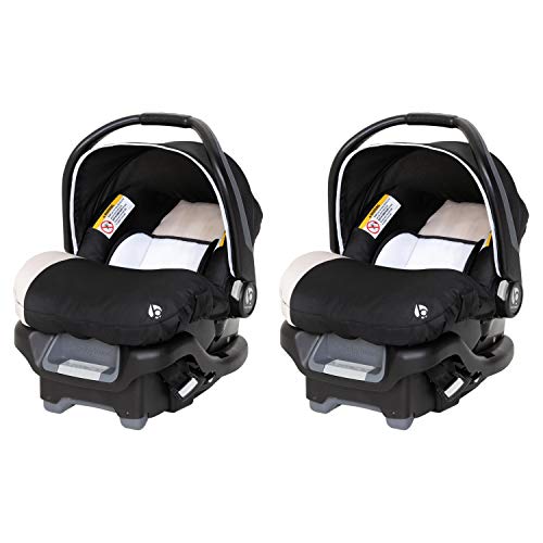 Baby Trend Ally Newborn Infant Car Seat Carrier with Harness, Khaki, 2-Pack