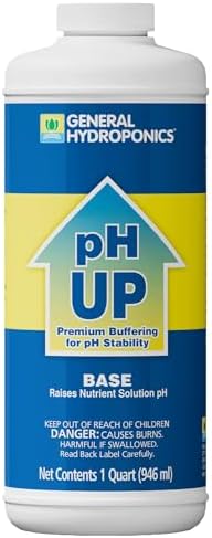 General Hydroponics pH Up Liquid Premium Buffering For pH Stability, Quart