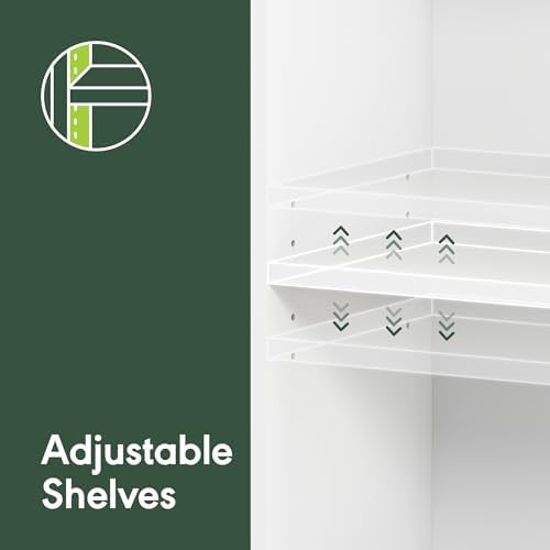 Furinno Jaya Book Shelf, 3-Tier Bookshelf, Bookcase with Adjustable Shelves, 9.5 x 24.5 x 40.3, for Organization and Storage, for Living Room, Bedroom, Home Office, White
