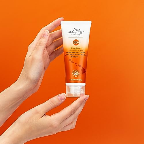 Absolutely Natural - SPF 15 Mineral Sunscreen - Broad Spectrum Water Resistant Moisturizer Lotion For Body & Face - With Non-Nano Zinc Oxide, Vitamin E, & Antioxidants - Made in USA, 3 Oz