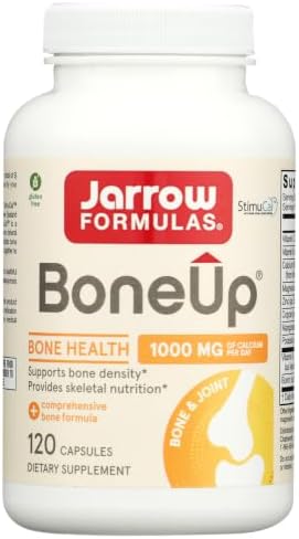 Jarrow Formulas BoneUp, 1,000mg Calcium Per Day, 240 Capsules | Bone Density Support, MCHA Calcium, Vitamins D3 & K2, Provides Skeletal Nutrition, Strong Bone Support, 40 Day Supply