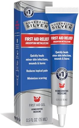 Sovereign Silver Colloidal Silver Gel, Wounds & Burns, 2 fl oz (59 mL) | Argentum Metallicum Topical Skin Care for Minor Skin Infections