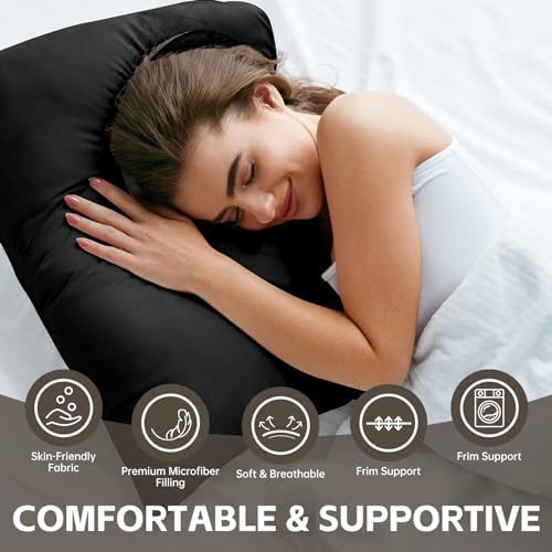 HIMOON Bed Pillows for Sleeping 2 Pack,Queen Size Cooling Pillows Set of 2,Top-end Microfiber Cover for Side Stomach Back Sleepers