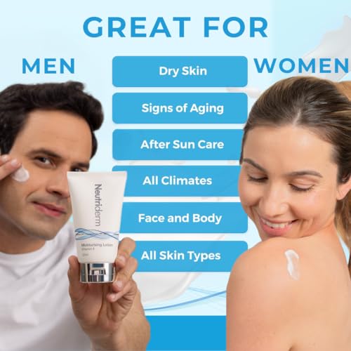NEUTRIDERM Daily Face Moisturizer with Natural Vitamin E Cream, Moisturizing Lotion for Face and Body, Wrinkles, Dry, Acne-Prone
