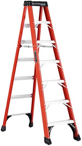Louisville Ladder 6-Foot Fiberglass Step Ladder, 375-Pound Load Capacity, Type IAA, FS1406HD