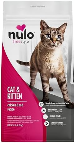 Nulo Freestyle Cat & Kitten Dry Food - Turkey & Duck Recipe, High Protein Grain Free Cat Food, Natural Kibble with Probiotics & Omega Fatty Acids