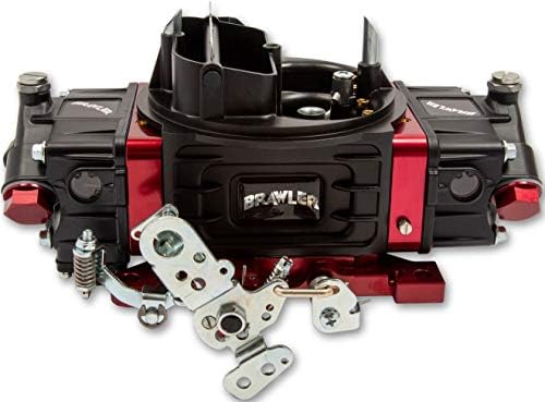 NEW QUICK FUEL TECHNOLOGY BRAWLER STREET CARBURETOR,RED BILLET BLACK FINISH,MECHANICAL SECONDARIES,650 CFM,4150 MODEL,COMPATIBLE WITH GASOLINE