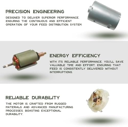 Highwild 6V Deer Feeder Motor Spinner Drive Kit, Universal Replacement Heavy-Duty 1/8" Shaft Motor for Game feeders, Hunting Feeders, Corn feeders