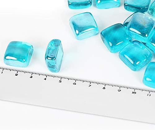 Stanbroil 10-Pound Fire Glass Cubes 1 inch, Crystal Ice Reflective | Fire Glass for Fireplace Fire Pit