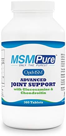 KALA HEALTH MSMPure Advanced Joint Support Tablets – Glucosamine, Chondroitin, OptiMSM, Ester-C & Manganese for Joint Health, Flexibility & Mobility – Vegetarian-Sourced Glucosamine, 360 Count