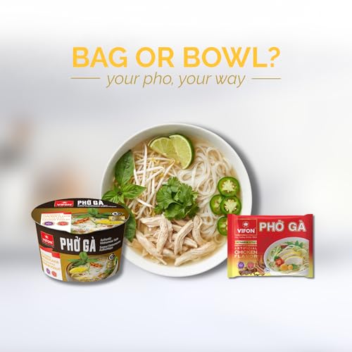 VIFON Phở Bò Vietnamese Style Instant Rice Noodles, 2.11 oz (Pack of 24) | Halal Certified | Authentic Vietnamese Phở | Ready in 3 Minutes