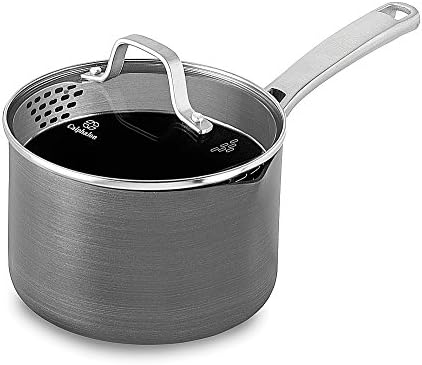 Calphalon 1943333 Classic Nonstick Sauce Pan with Cover, 3.5 quart, Grey