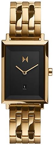 MVMT Signature Square Women's Watch 2 Hand Analog Quartz Stainless Steel Case and Bracelet Water Resistance Premium Minimalist Design for Her 24mm