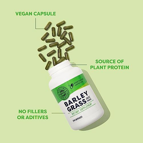 Vimergy Barley Grass Juice Powder, Organic Superfood, 250g, 63 Servings | Clean Nutrient-Dense Superfood*, Powerful Antioxidants for Cardiovascular Health*, Vegan, Gluten-Free