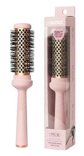 Magic Curling Round Brush (1 Inch) - Non-electronic, Self-Standing Round Brush, Great Blowout, Ceramic Coated Barrel, Quick Styling