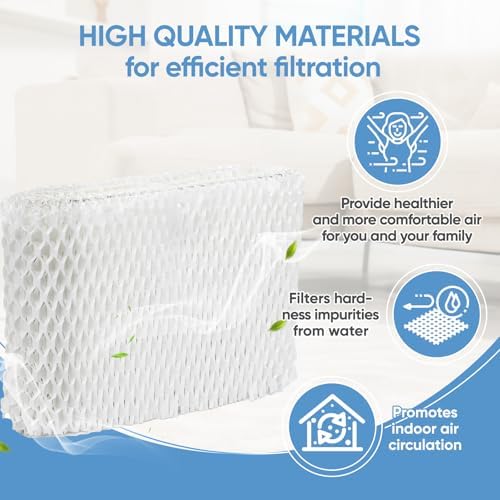4 Pack WF2 Humidifier Wick Filter Replacement for Vicks Kaz V3500N V3700 V3100 V3900 Sunbeam 1118 1119 Series for Honeywell HCM-300T HCM-315T