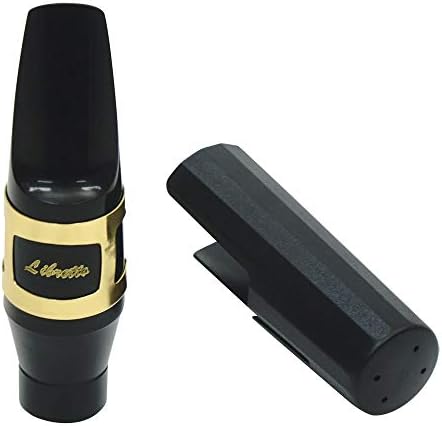 Libretto Baritone Saxophone Mouthpiece Kit: Standard Set With ABS 4C Mouthpiece, Plastic Cap, Gold Lacquered Ligature - Giftable