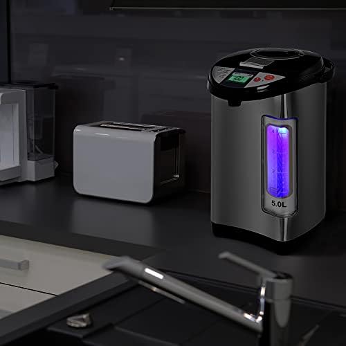 COSTWAY Instant Electric Hot Water Boiler and Warmer | 5-Liter LCD Water Pot with 5 Stage Temperature Settings, Safety Lock to Prevent Spillage