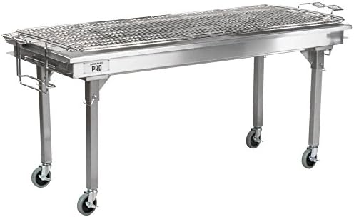 Backyard Pro CHAR60SS 60" Stainless Steel Charcoal Grill with Removable Legs and Cover