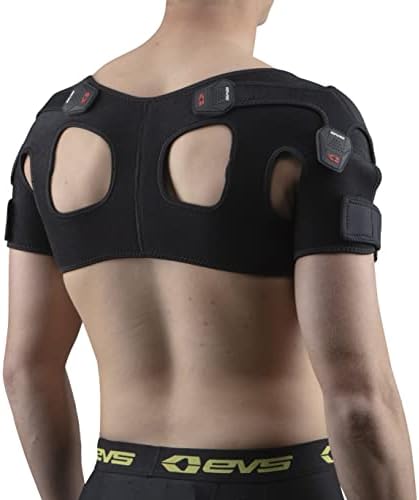EVS SB05 Dual Shoulder Brace, Compression Fit, w/X-Straps, Medical Grade | Compression support with X-strap stabilization, Breathable Adjustable Fit, for motocross, MTB and off-road riding