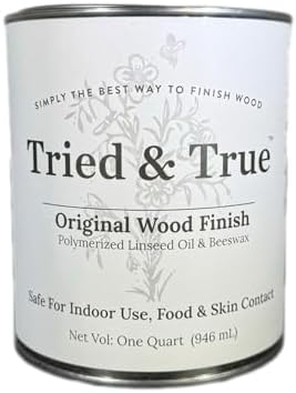 Tried & True Original Wood Finish, Pint | Linseed Oil & Beeswax Blend for Woodworking Projects, Long-Lasting Durability, Food Safe Sealer, Non-Toxic Wood Finish