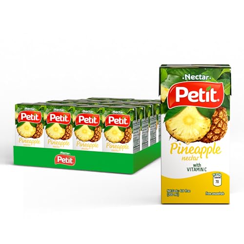 Petit Pineapple Nectar, 200 ml (Pack of 24) – Refreshing Tropical Fruit Juice Beverage