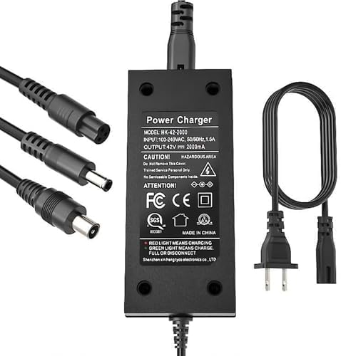 EVAPLUS 42V 2A Charger for 36V Lithium Battery, SGS Safe