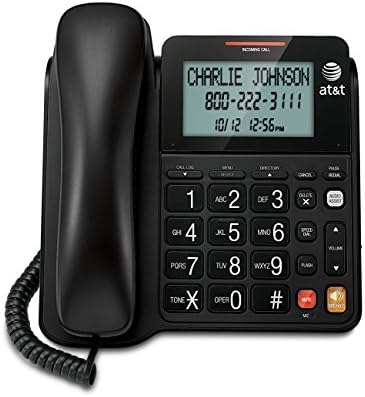 AT&T CL4940 Corded Phone with Digital Answering System, Caller ID, Large Tilt Display