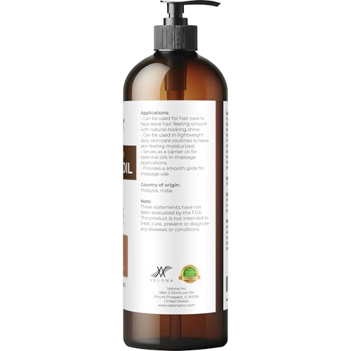 velona MCT Coconut Oil - 16 fl oz, Fractionated, with Pump