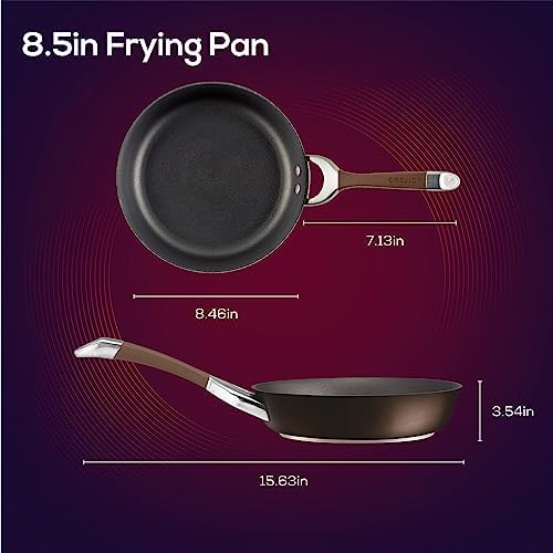 Circulon Symmetry Hard-Anodized Nonstick Frying Pan, 8.5-Inch, Chocolate