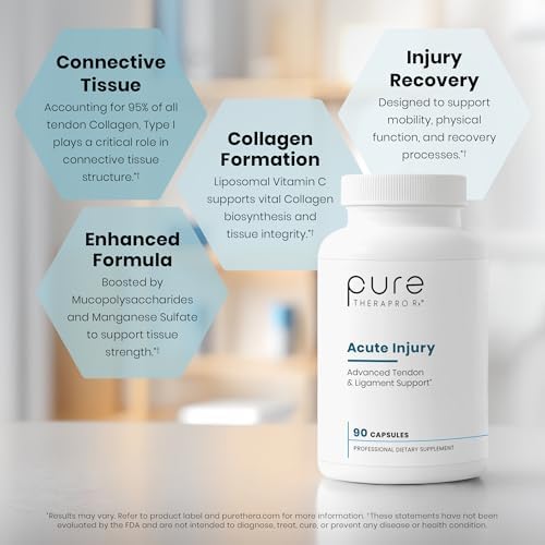 Pure Therapro Rx Acute Injury Tendon & Ligament Support, 90 Capsules | Once-Daily Capsule, Supports Movement & Physical Function, For Men & Women