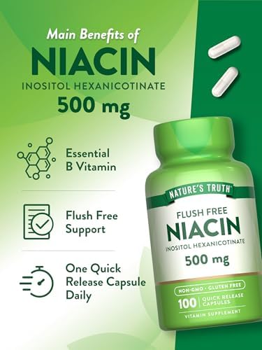Nature's Truth Flush Free Niacin | 500mg | 100 Capsules