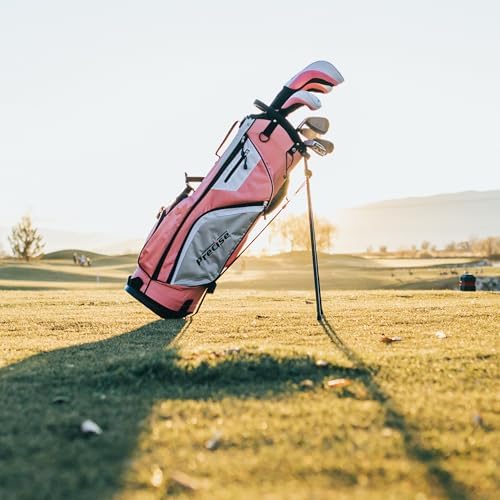 Precise - Women's Golf Club Set - Pink | Titanium driver, stainless fairway & hybrid, irons through wedge, putter, 3 headcovers, petite to tall, left/right
