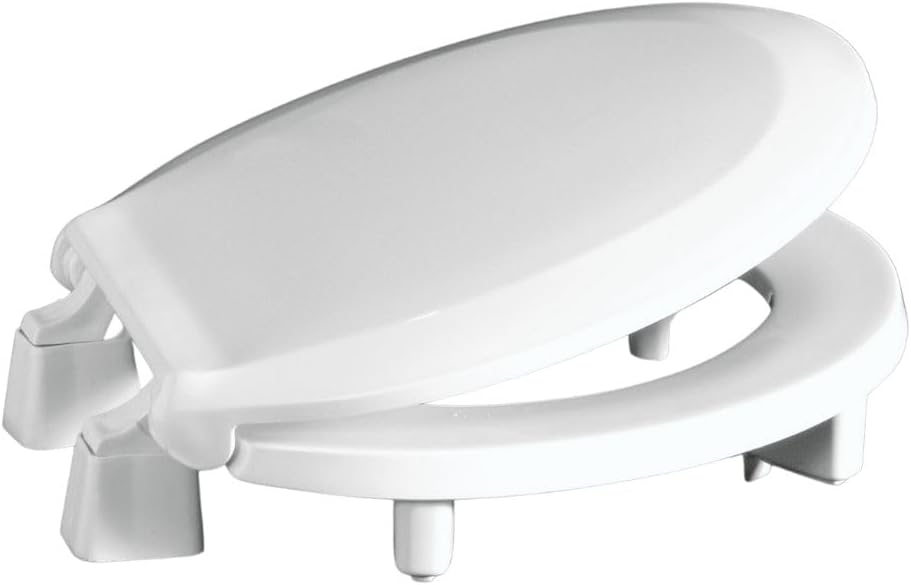 Centoco 3 inch Raised Toilet Seat for Seniors, Elongated, White | Closed Front, Cover, Plastic, 3L800STS-001, Made in the USA