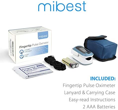 OLED Finger Pulse Oximeter, O2 Meter, Dual Color White/Light Blue