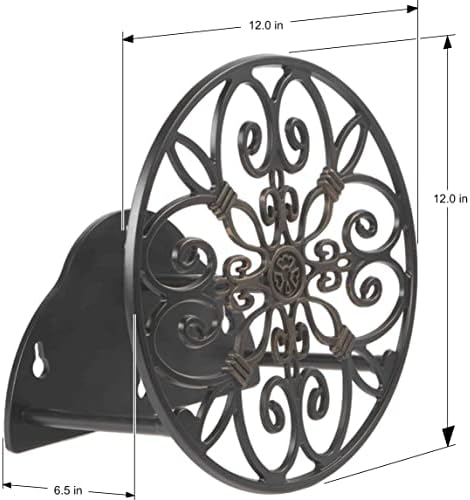 Liberty Garden Products 670 Wall Mounted Decorative Hose Butler, Holds 125-Feet of , Black