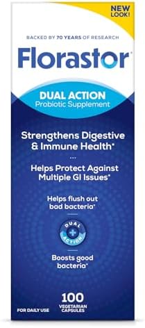 Florastor Probiotic for Digestive and Immune Health, 30 Capsules | Probiotics for Women & Men, Helps Flush Out Unwanted Bacteria, Boosts The Good with Our Unique Strain Saccharomyces Boulardii