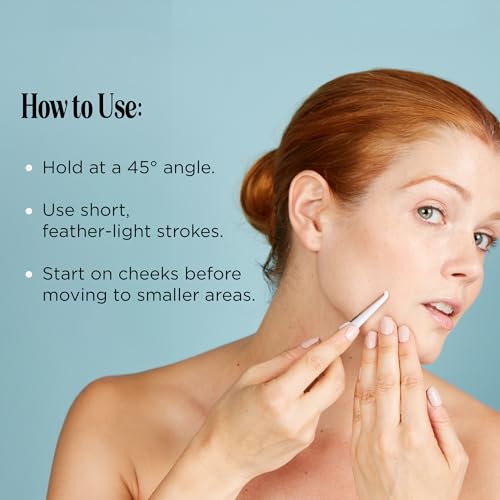 Professional-Grade Dermaplaning Tool – Precision Exfoliation, Removes Peach Fuzz & Dead Skin, Aluminum Handle, Refillable Blades