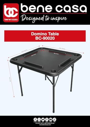 Benecasa Blow Mold Domino Game Table