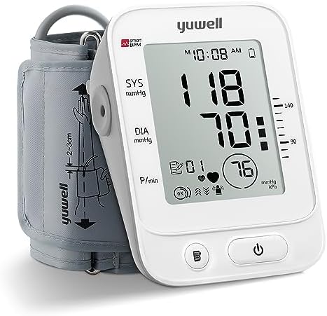 yuwell Blood Pressure Monitor, Large Upper Arm Blood Pressure Cuff, Digital Blood Pressure Machine for Home Use, Large Display, Stores 99 Readings