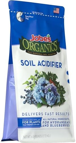 Jobe's Organics Granular Soil Amendment, Organic Soil Acidifier for Blueberry and Hydrangea Plants, 6 lbs Bag