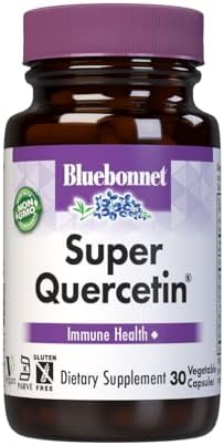 Bluebonnet Nutrition Super Quercetin Vegetable Capsules, Vitamin C Formula, Best for Seasonal & Immune Support, Non GMO, Gluten Free, Soy Free, Milk Free, Kosher, 60 Vegetable Capsules | Immune Health; Non-GMO, Vegan, Kosher Certified, Gluten-Free, Soy-F…