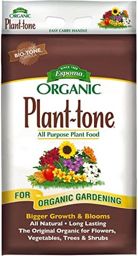 Espoma Organic Plant-Tone 5-3-3 Natural & Organic All Purpose Plant Food, 18 lb. Bag, The Original Organic Fertilizer for All Flowers, Vegetables