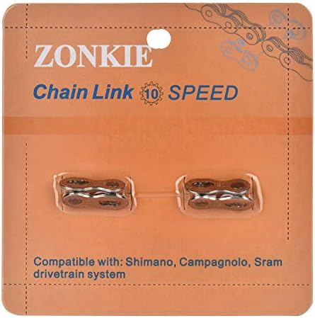 ZONKIE 10 Speed Removable Quick Split Chain Link in Silver x2