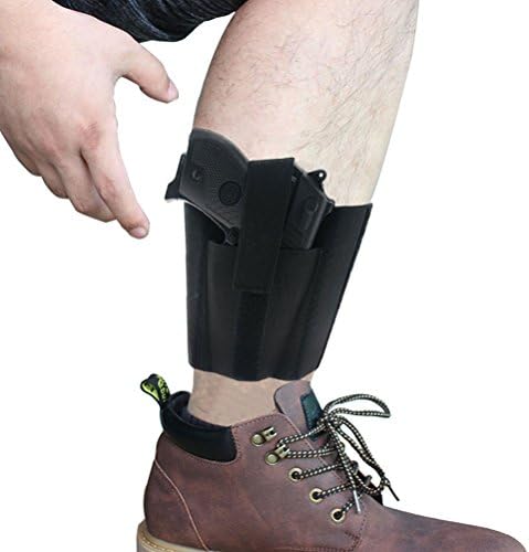 Ankle Holster with Padding for Concealed Carry with Elastic Secure Strap Pistol Concealment for Women Men Fits for Small to Medium Frame Pistols and