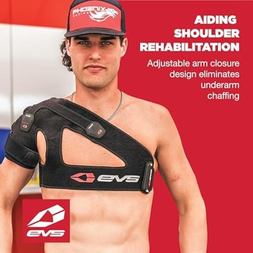 EVS SPORTS SB03 Shoulder Brace For Men | Superior Compression & Adjustable Breathable Support for Rotator Cuff & Past Shoulder Injuries | Extra