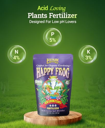 FoxFarm Happy Frog Acid Loving Plants Fertilizer - Slow Release Fertilizer for Azaleas, Rhododendrons