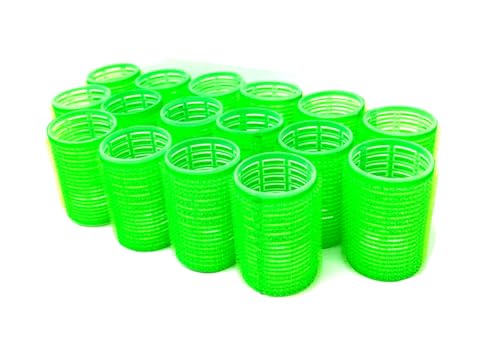 Set of 16 Self Grip Holding Hair Rollers Pro Salon Hairdressing Curlers Great for Fine & Short Hair - Medium Size Self Stick Hair Roller